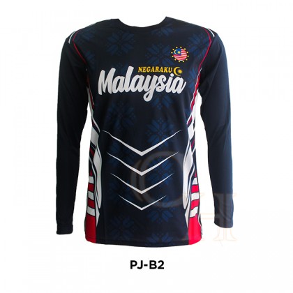 (HARGA BORONG) MEN JERSEY T-SHIRT MALAYSIA LONG SLEEVES (BAJU JERSI LELAKI LENGAN PANJANG MALAYSIA) PJ