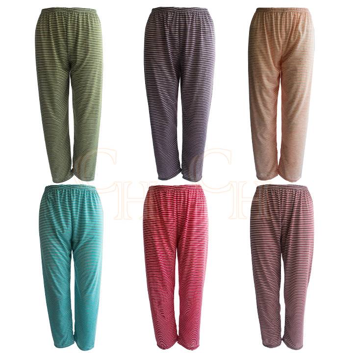 Harga Borong Lady Women Long Pants Elastic Slim Elastic Seluar Panjang Tidur Perempuan Seluar Pakai Rumah